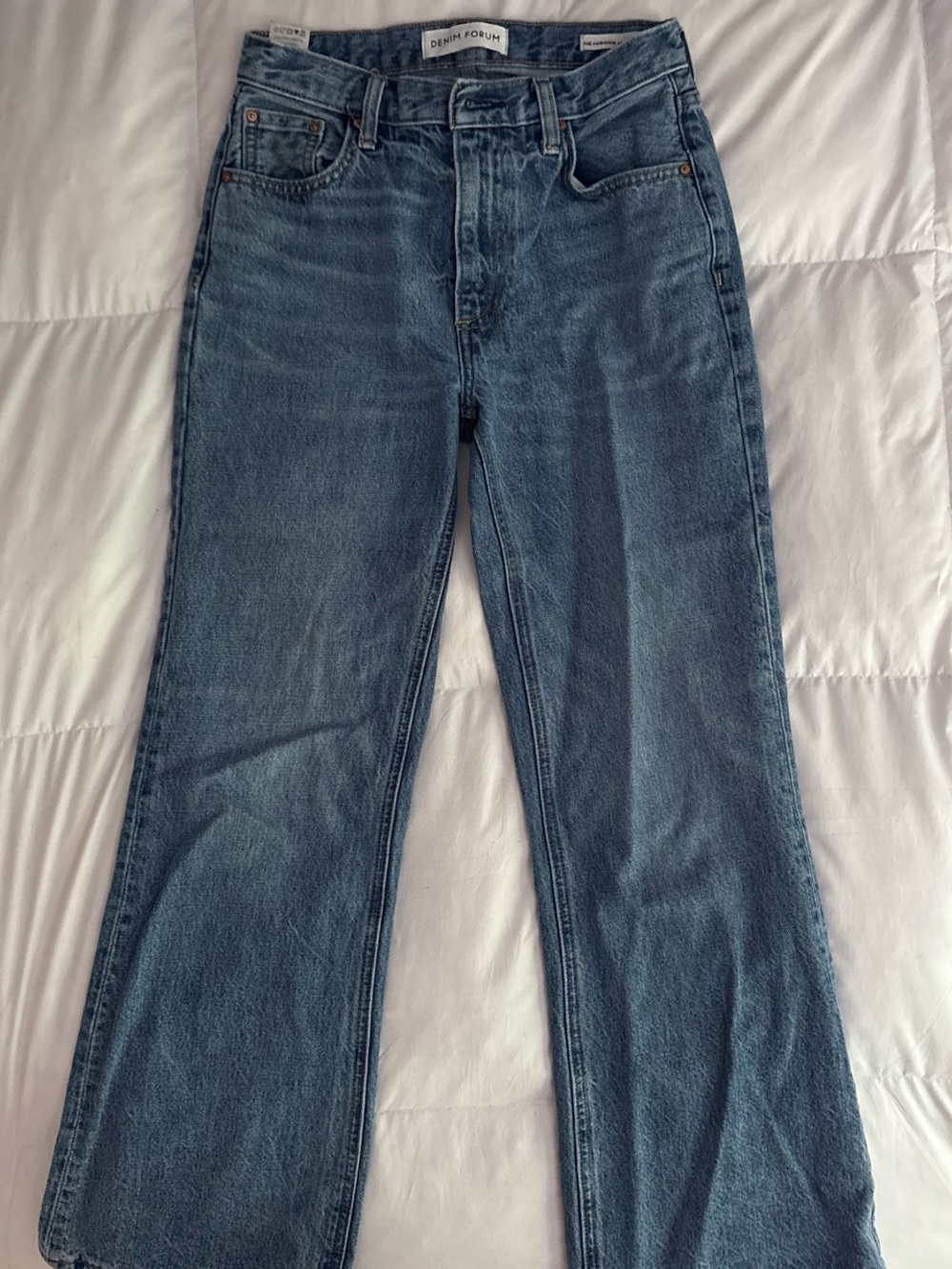 Denim Forum Men's Medium Blue Bootcut Jeans
